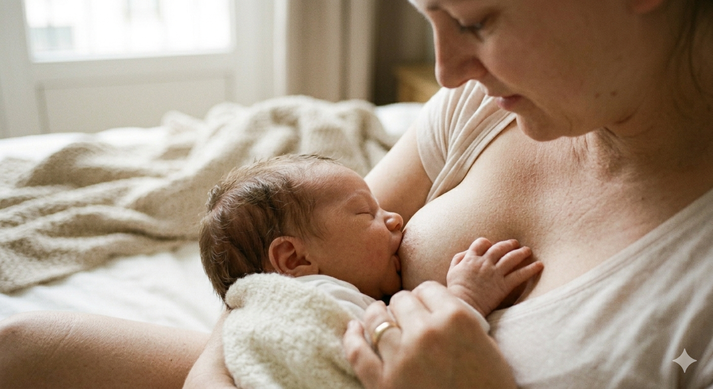 Bébé qui tète, succion et déglutition liées à l'occiput