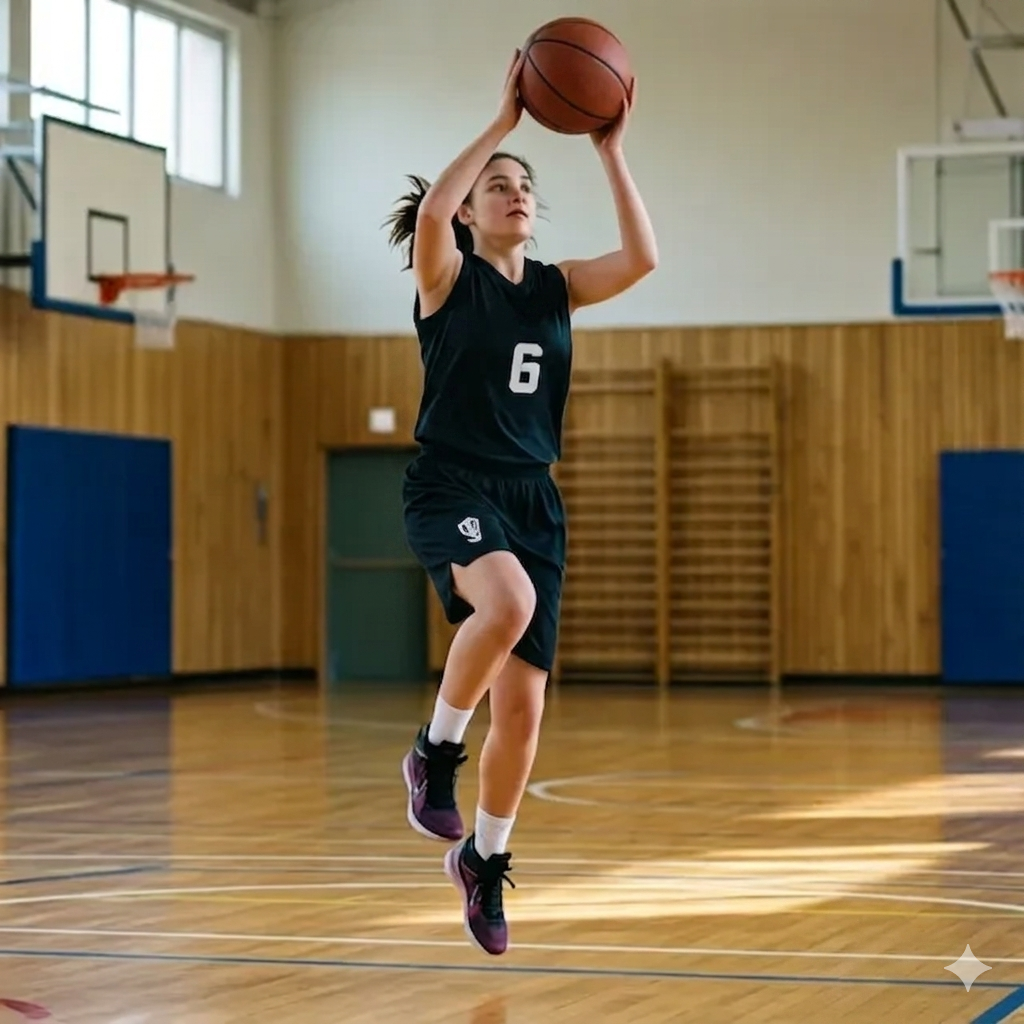 adolescente basketball réception saut prévention ligament croisé ostéopathie