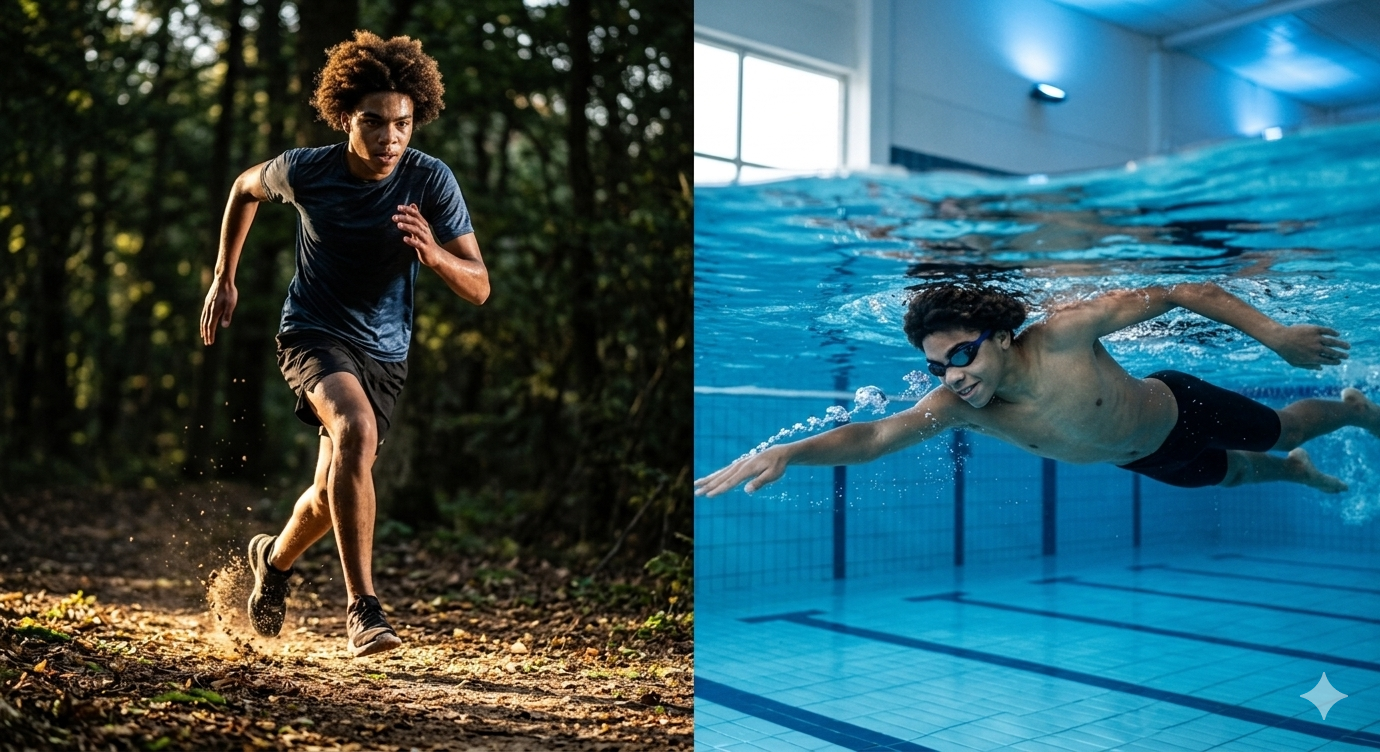 adolescent course à pied natation comparaison impact articulaire sport choisir ado