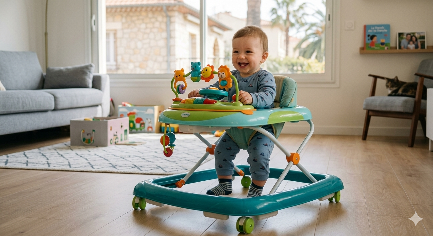 Bébé qui rampe sur le sol, développement moteur naturel