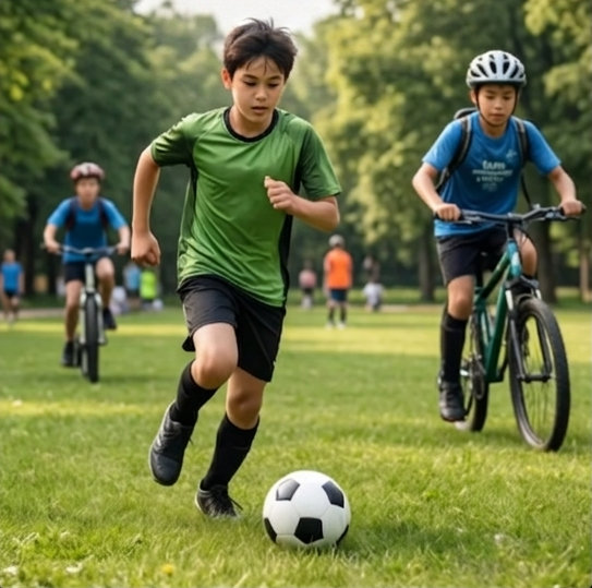 Enfant pratiquant une activité physique pour protéger son dos