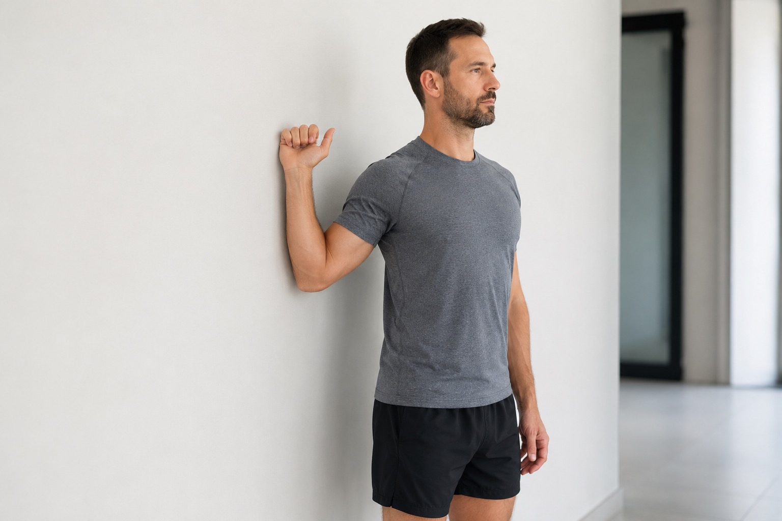 Rotation externe isométrique contre un mur — renforcement sous-épineux