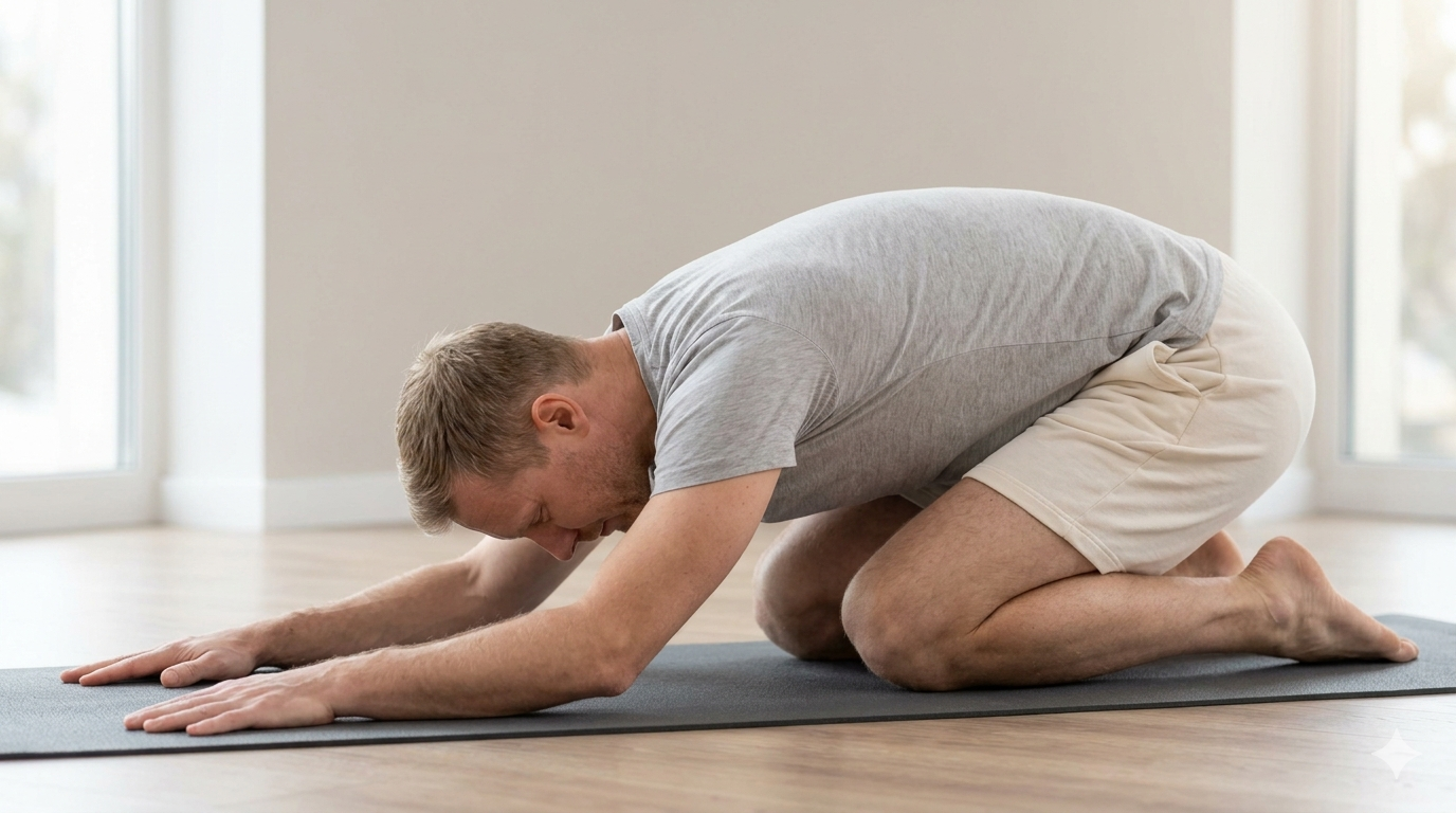 Posture de l'enfant — étirement lombaire profond